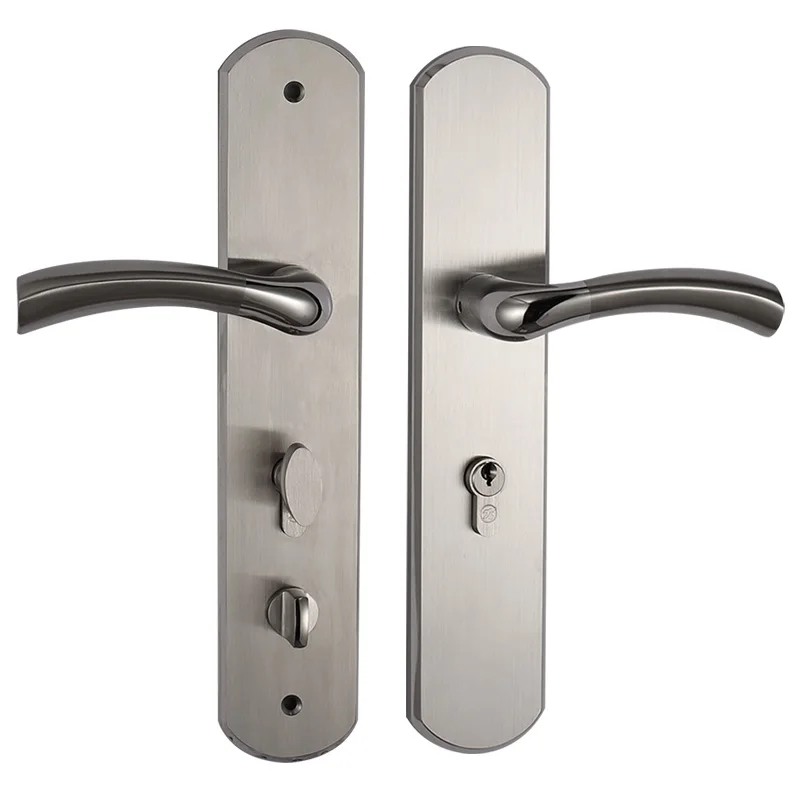 Ready stock MOQ 1set 300mm Stainless steel door lock high quality door lock with brass  cylinder computer keys