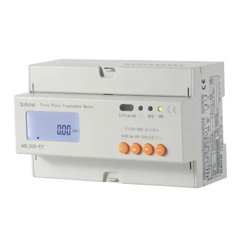 Acrel ADL300-EY smart prepaid electricity meter with RS485 din rail installation IoT cloud platform