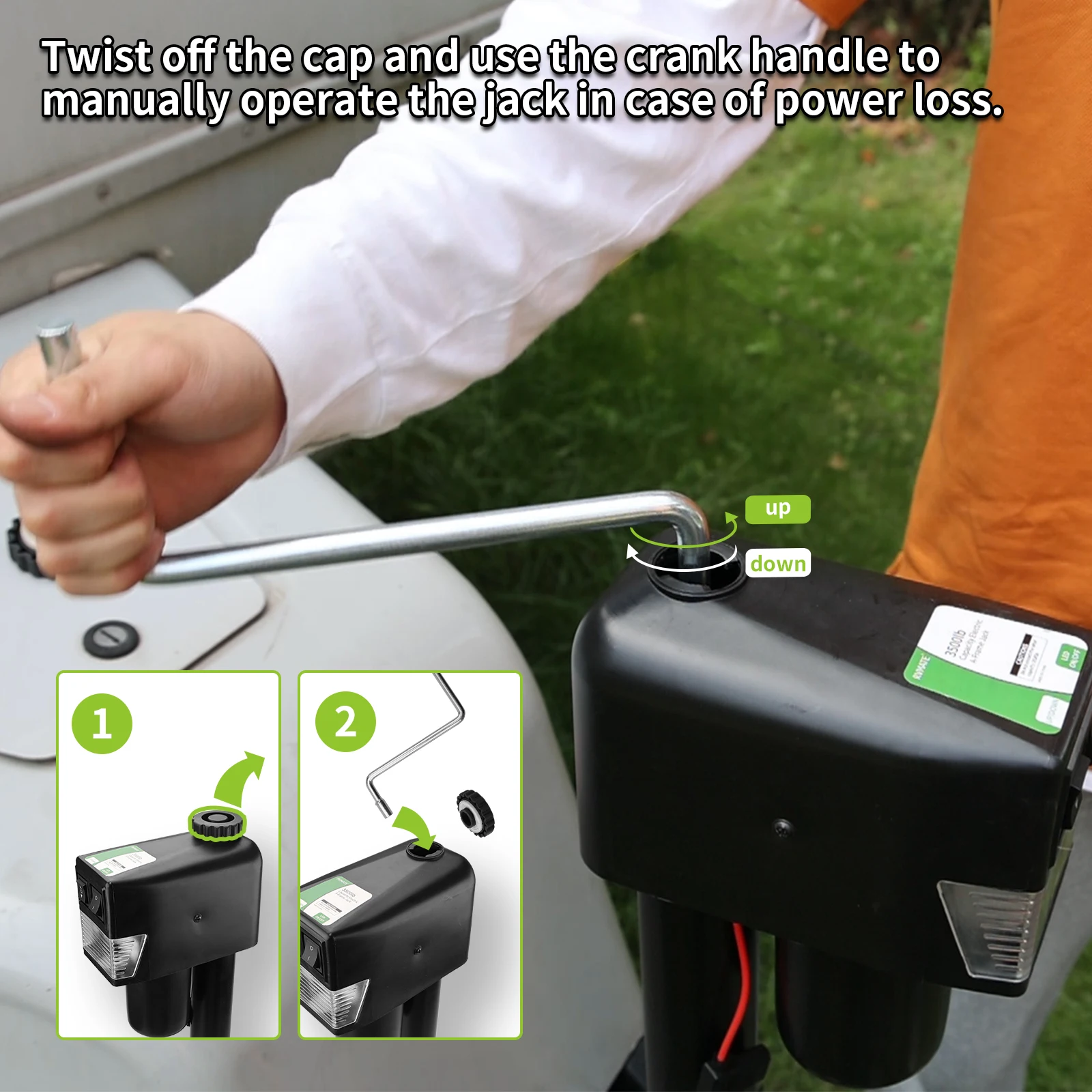 Electric A-Frame Trailer Jack  3500lbs Heavy Duty RV Electric Power Tongue Jack  for Camper Caravan Marine Accessories