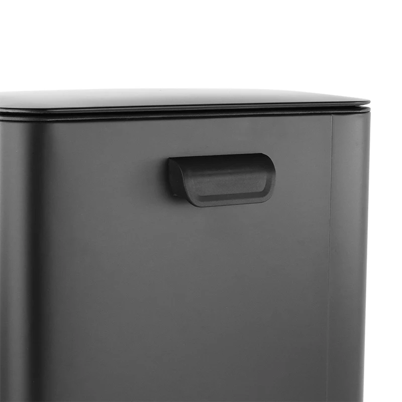 30L indoor rectangular stainless steel trash can bathroom trash can kitchen large capacity pedal  bin with soft closed function