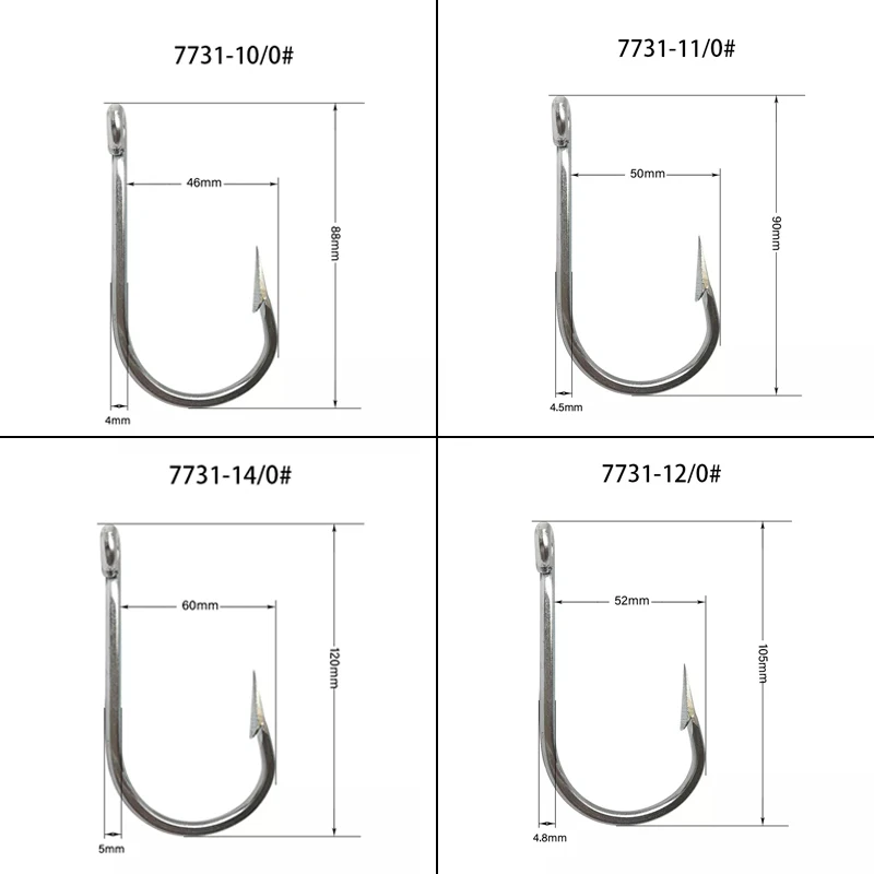 Wholesale SS 7731 Stainless Steel Fishing Hook Cast hook tip Sea Demon Hooks