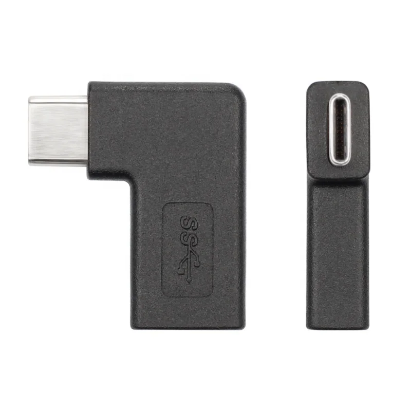 ULT-unite 90 Degree Right Angle USB C Adapter 10Gbps USB 3.1 Type C Male to Female Converter Adapter for MacBook Chromebook