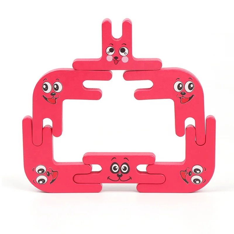 Colorful Wooden Puzzle Smiling Face Magic Ball Brain Teasers Games Toy Intelligence Game Sphere Puzzles For Kids