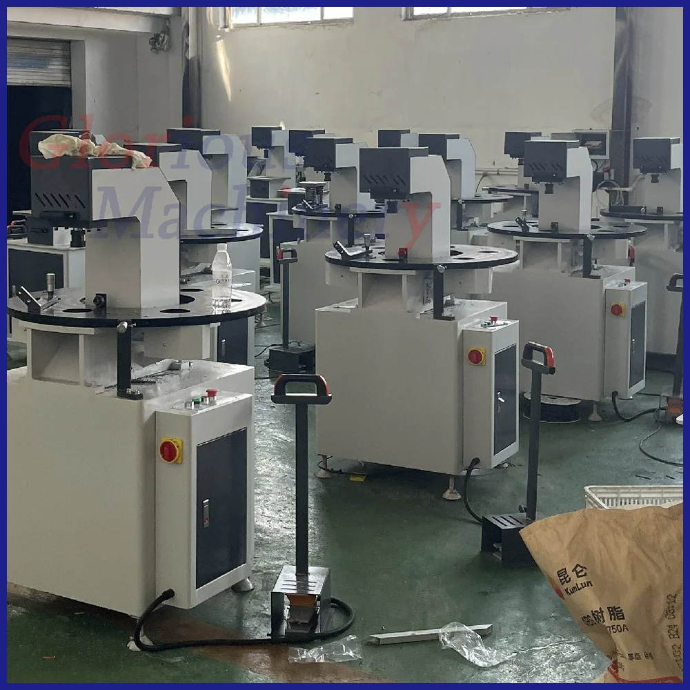 Single Punch Press Machine Aluminum Window Four Station Pneumatic Punching Making Machine