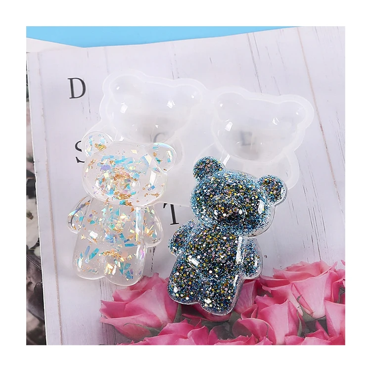 Wholesale High Quality Decorations 3d Bear Shape Epoxy Silicone Resin Mold Custom Resin Molds Silicone