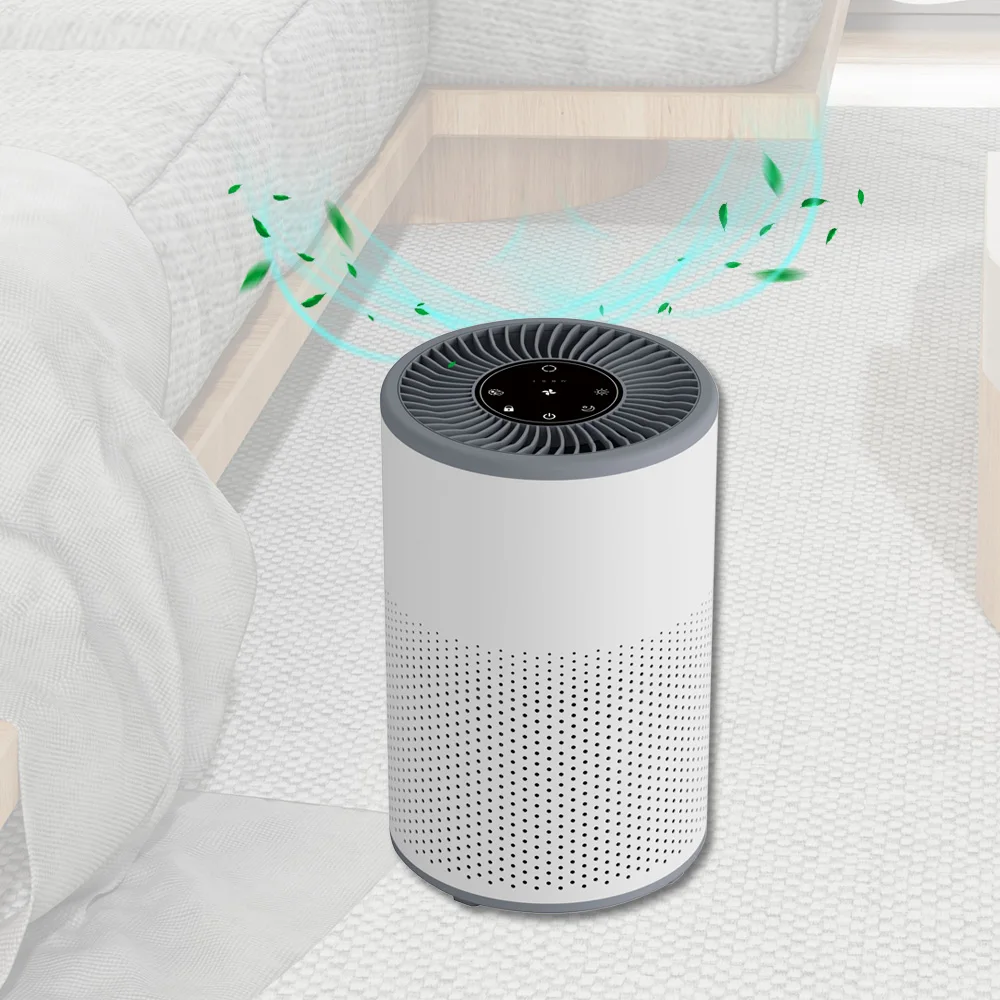 Smart Touch Control Tabletop Air Purifier Home 150m3/h HEPA Filter