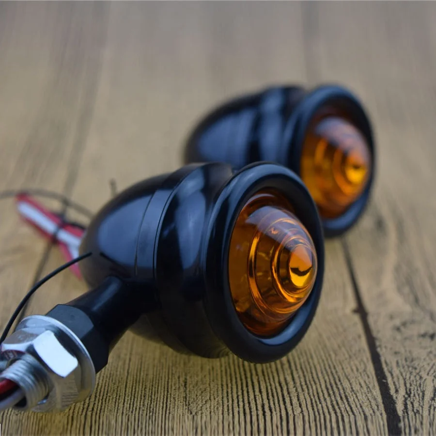 Motorcycle LED Indicator Harley Motorcycle Turn Signals Cafe Racer Flasher Blinkers Custom Vintage Indicators