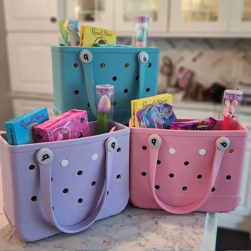 handbag waterproof durable rubber silicone eva beach bogg silicone bag can be customized factory oem odm large medium small bogg