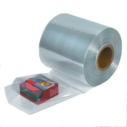 High Quality Printed Transparent Center Folded POF Polyolefin Heat Shrink Wrap Film Roll