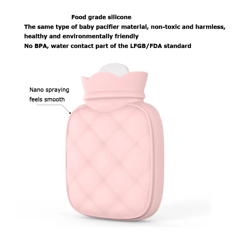 mini microwavable silicone hot water bag hot compress bag baby bottle warmer