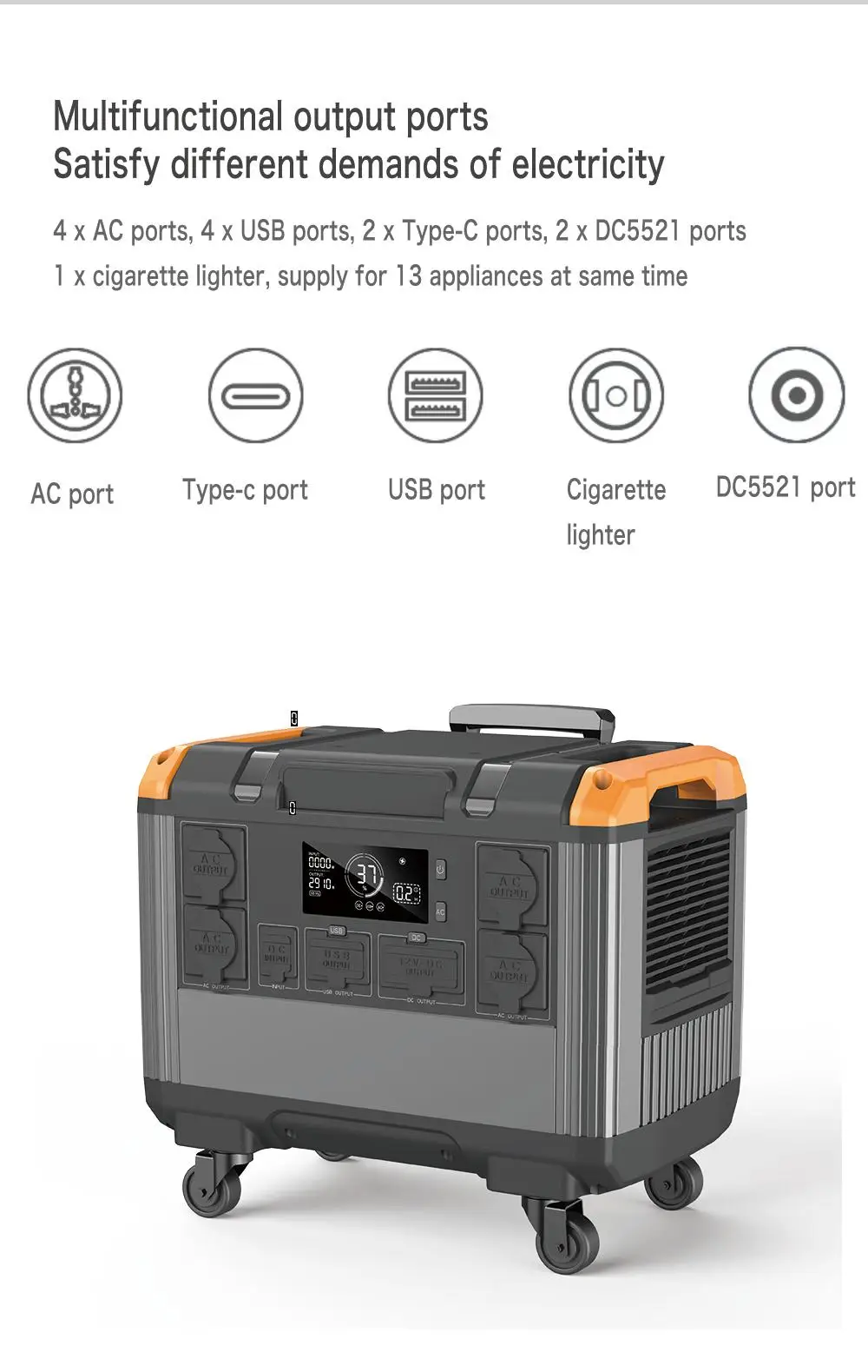 Manufacture portable power station3000w generator with good service