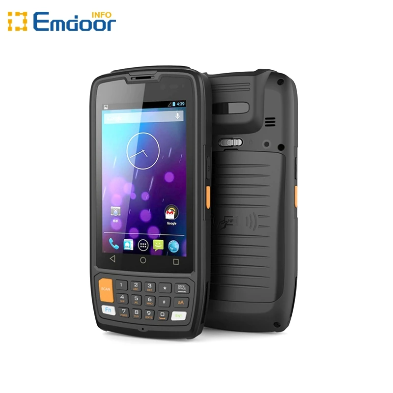 штрих-кода можно крепить любые приспособления: pda Android 8,1 Прочный портативный терминал со штрих-кодом сканирования NFC