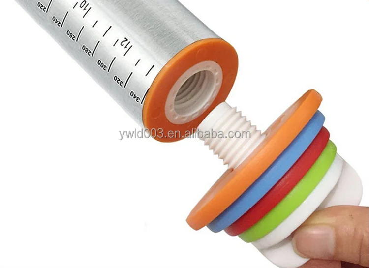 New product ideas 2021 Home Use Stainless Steel Adjustable Rolling Pin With Measurement Gift Two Cake Molds