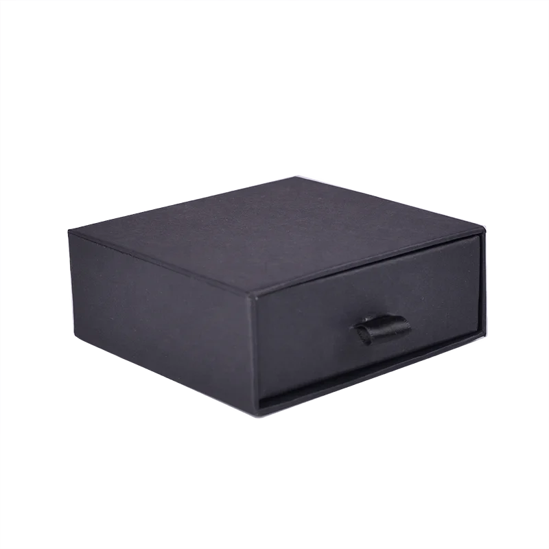 
Retail black cardboard slide paper jewelry earring box 