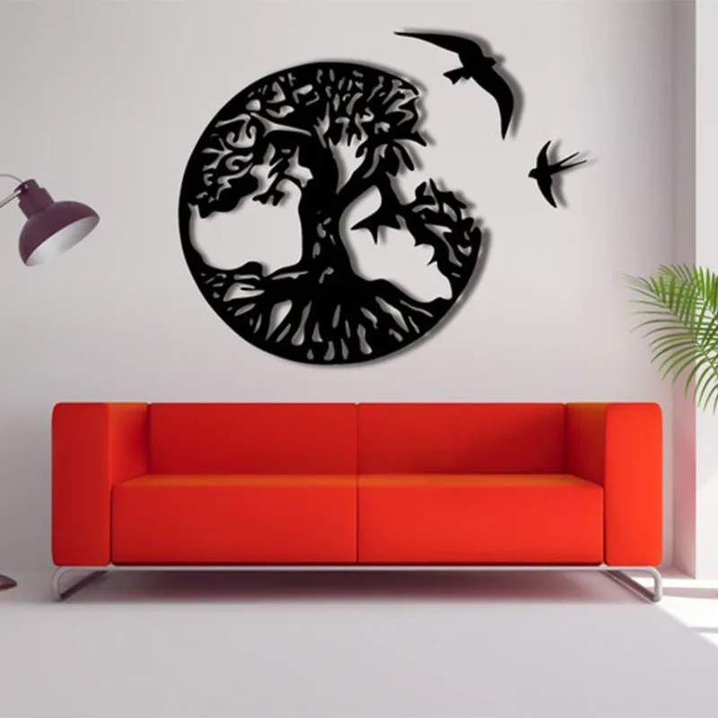 Tree of Life metal wall decorations stickers art silhouette decorative painting home wrought iron silhouette metal decoration