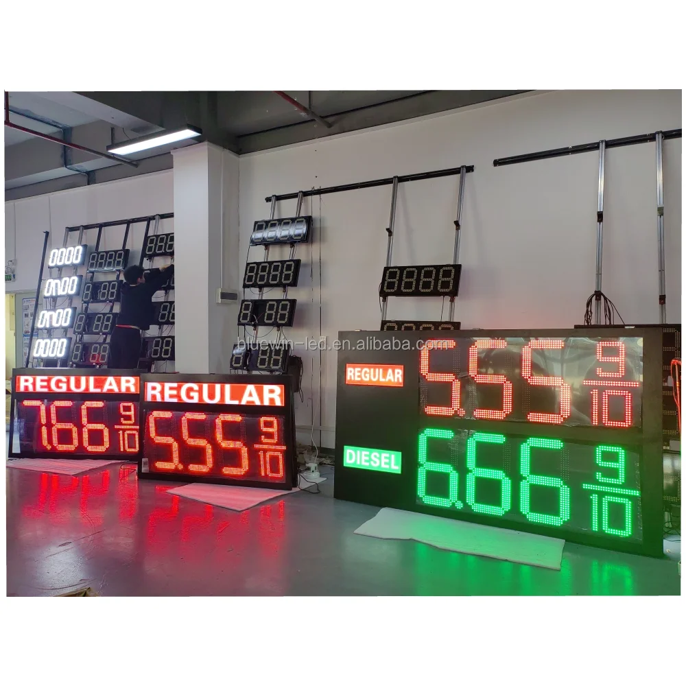 8888 9 889/10 светодиодный знак цены на топливо дисплей АЗС