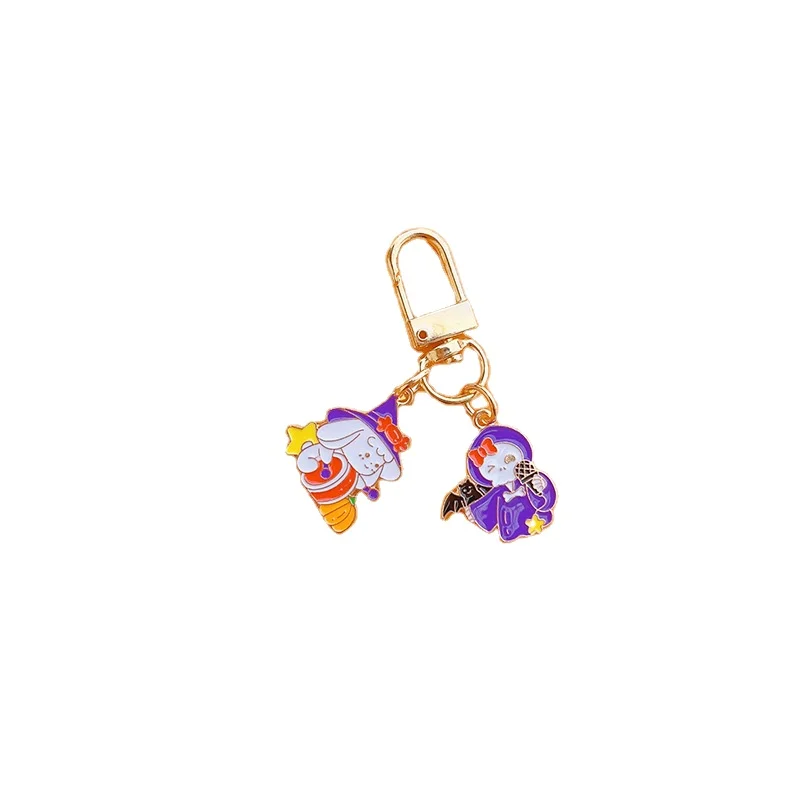 Cartoon Bat Pendant Keychain Cute Halloween Keychain