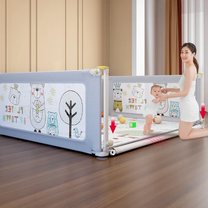 Factory Wholesale Children Play Fence Guardrail Baby Ground Crawling Toddler Fence Baby Indoor Home Kid Playpens
