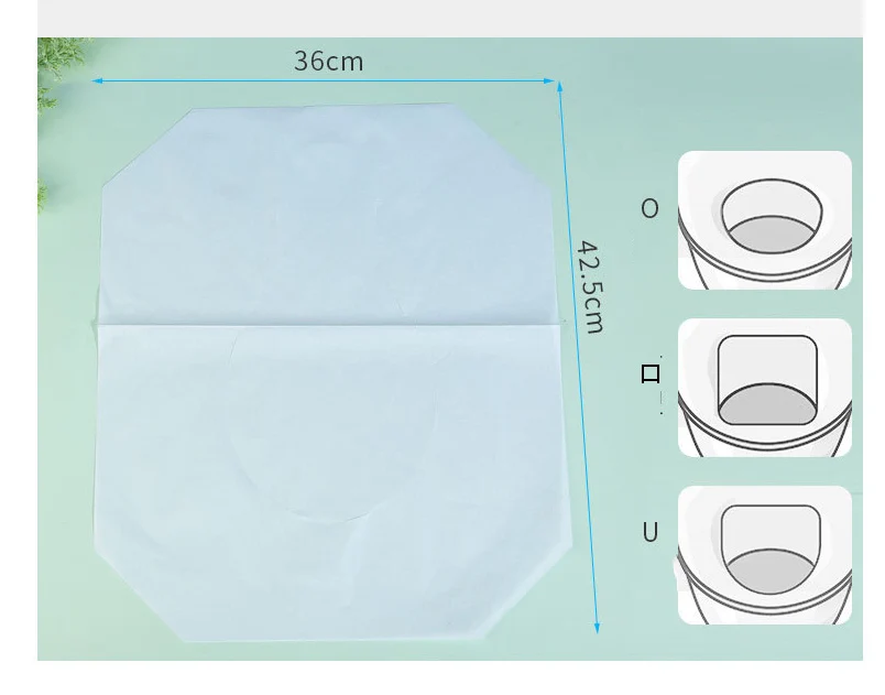 Factory Wholesale Custom Travel Portable Disposable  Flushable  Toilet Seat Cover Paper