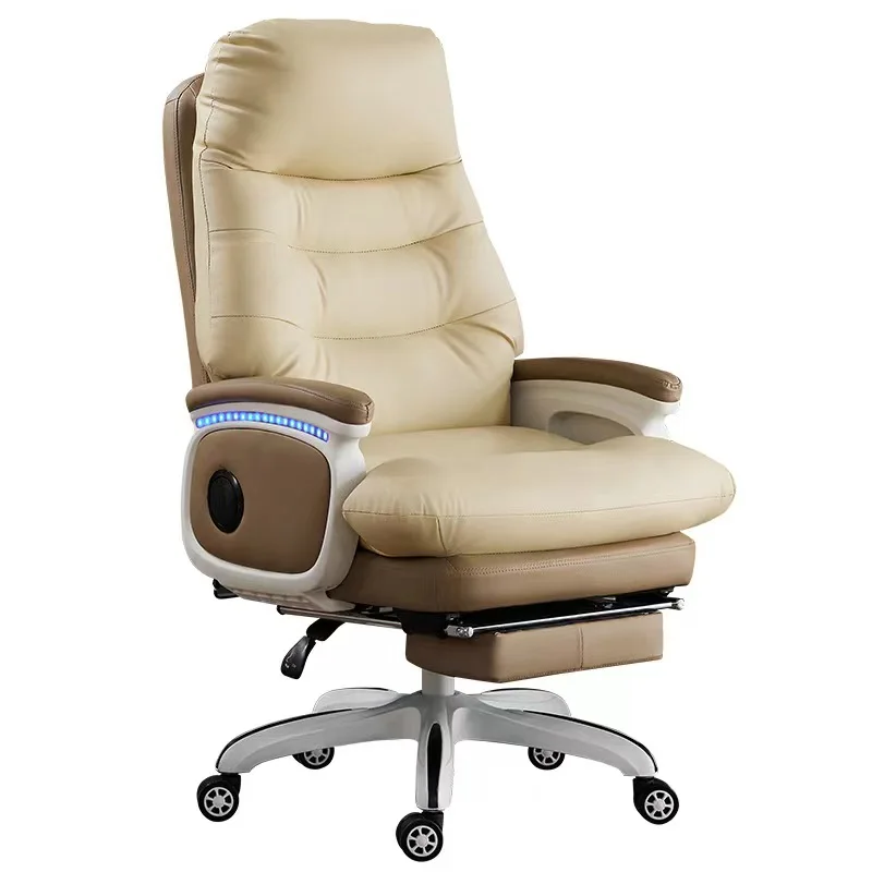 The boss Office Chair Comfortable Sedentary Can Lie Home Leather Business Large Class Chair