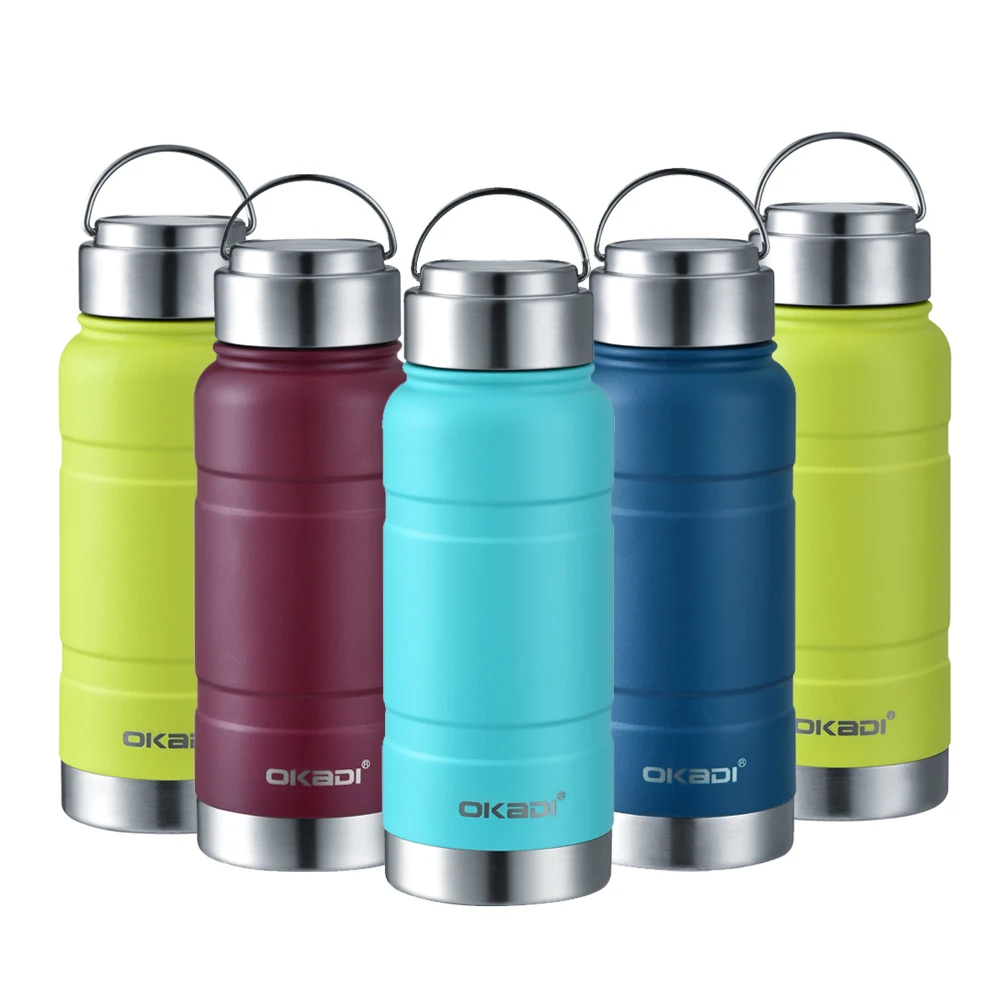 Wide Mouth Coldest Vacuum Insulated Thermal Stainless Steel Sports Bottle Bottle With Steel Steel Handle Lid
