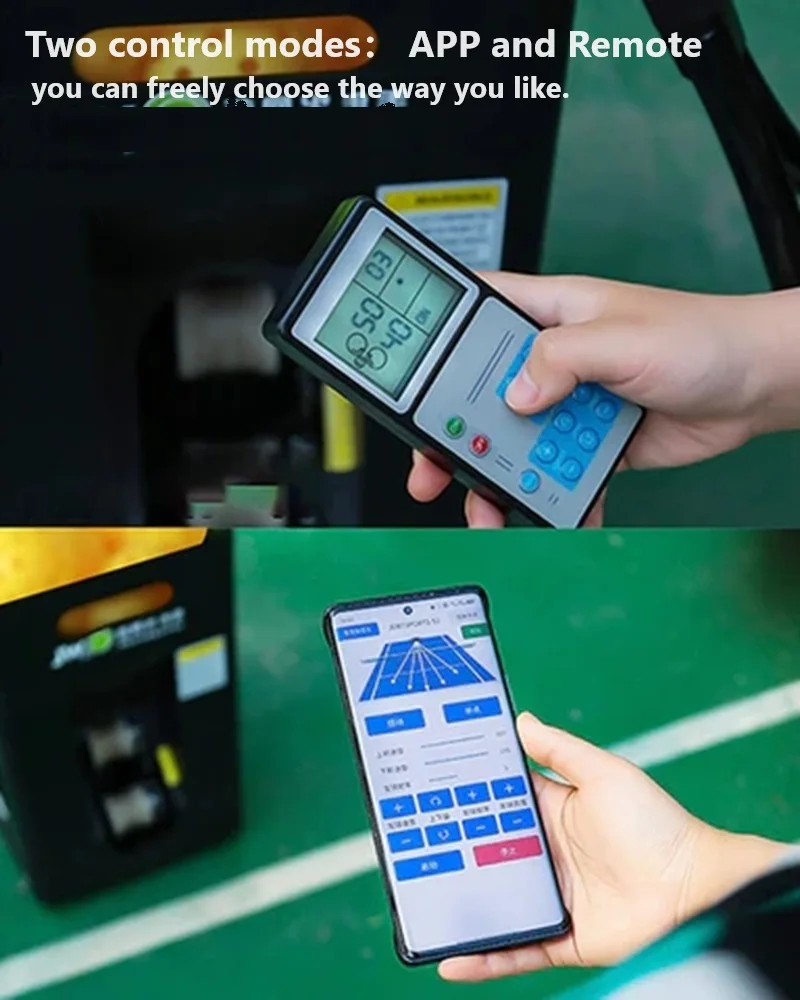 Customs New Popular JP02 App And Remote Control Pickle ball Padel Ball Machine For Beginner Playing And Training