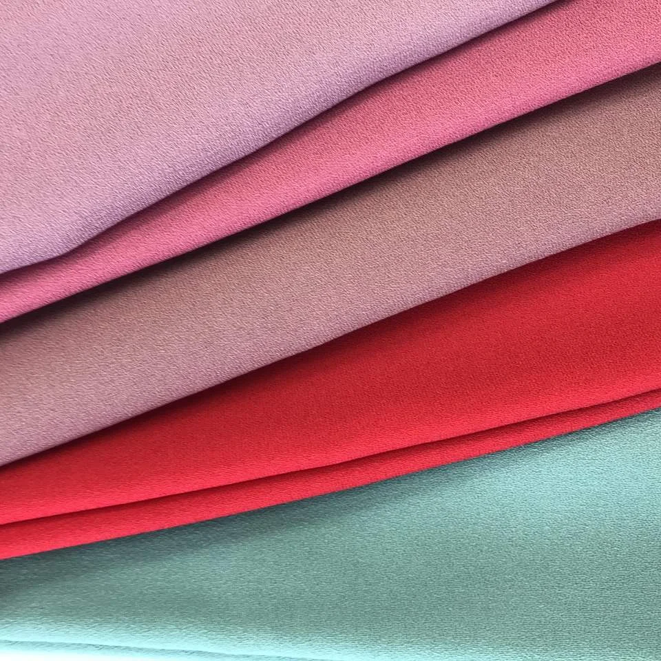 Customized Made 135d Polyester Heavy Moss Crepe Fabric Fabrics