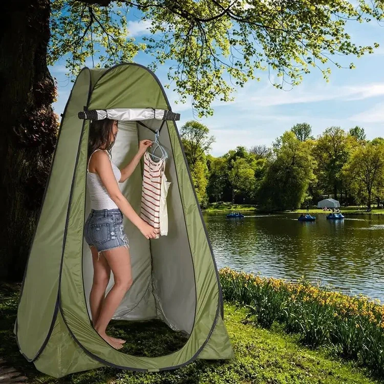 Portable Outdoor Pop Up Privacy Camp Toilet Changing Room Pod with Window camping shower tent
