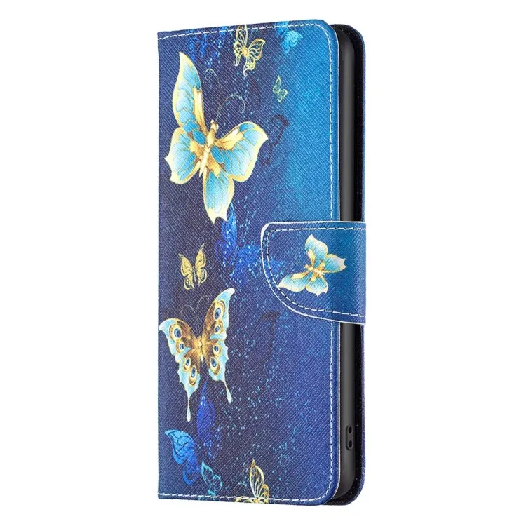 BF Pattern Printing flower magnetic clasp Leather mobile phone case bag for iPhone 14 luxury phone case
