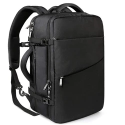 17 inch Laptop Backpack Flight Approved Men travel Backpack Business Bag with luggage belt