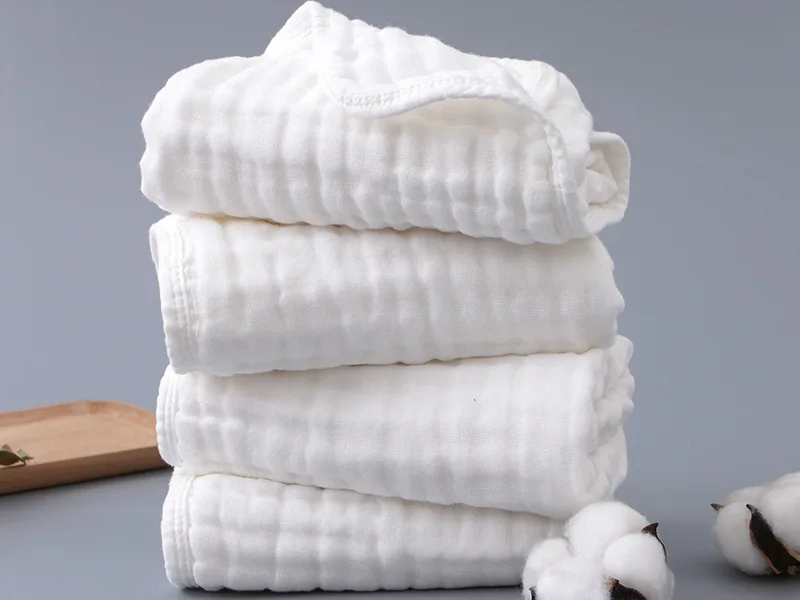 6 Layer Cotton Baby Face Cloth Gauze Towel Children Face Towels Baby Muslin Washcloths