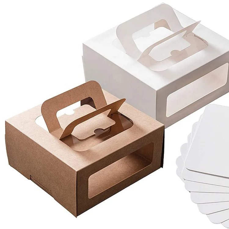  Easy to Carry 2021 Hot Sale Pop Up Style Where Buy Cake Boxes in Bulk Souffle Sweet Bakery Packaging Box with