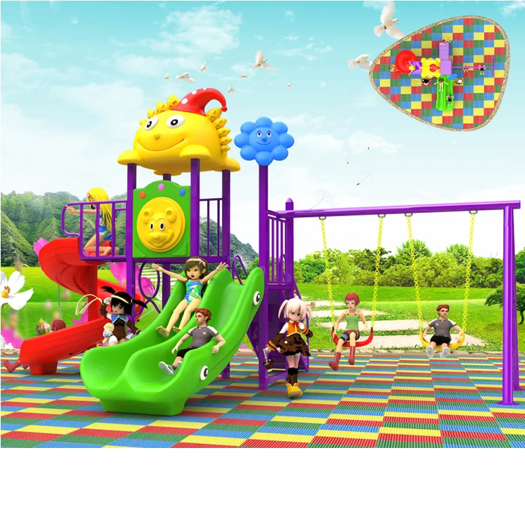 hot sale playground 3 in 1 combine with swing and basketball plastic baby slide for baby