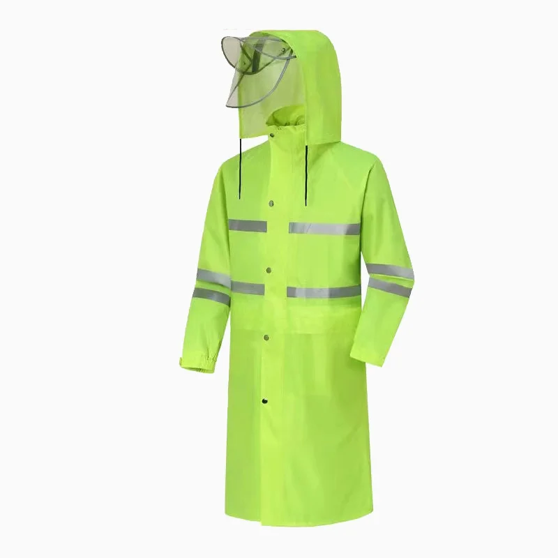 One-piece raincoat fluorescent green labor protection and sanitation  windbreaker rainproof raincoat