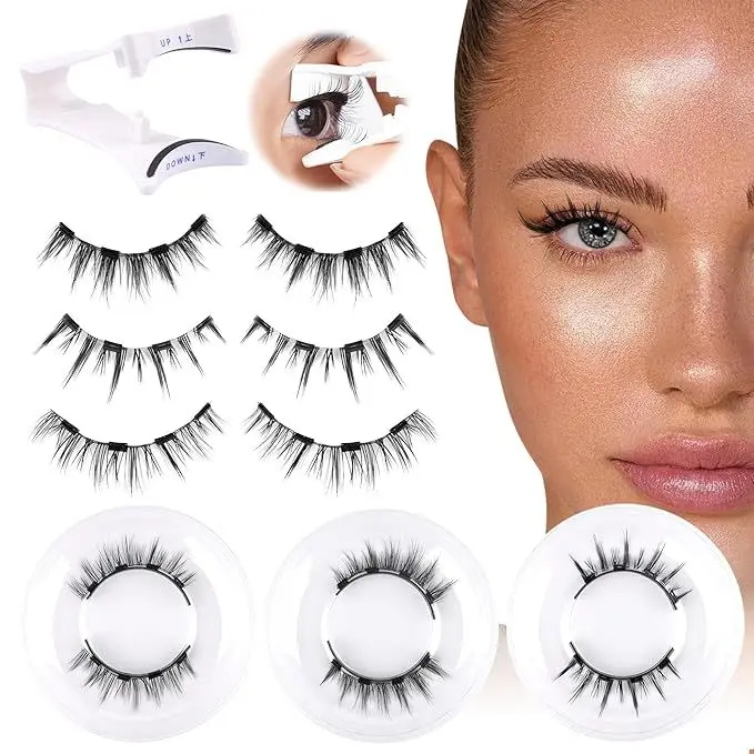 Natural Magnetic Lashes Reusable Wholesale Soft Quantum Magnetic False Eyelashes