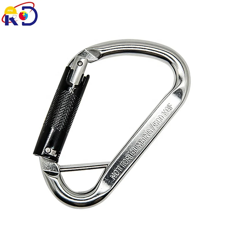 Automatic rotary climbing equipment hook D-type multifunctional climbing buckle