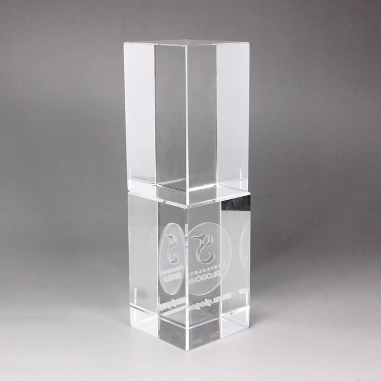 3D Laser Crystal glass Cube Modle 3D Laser Figure for decoration gift or souvenir