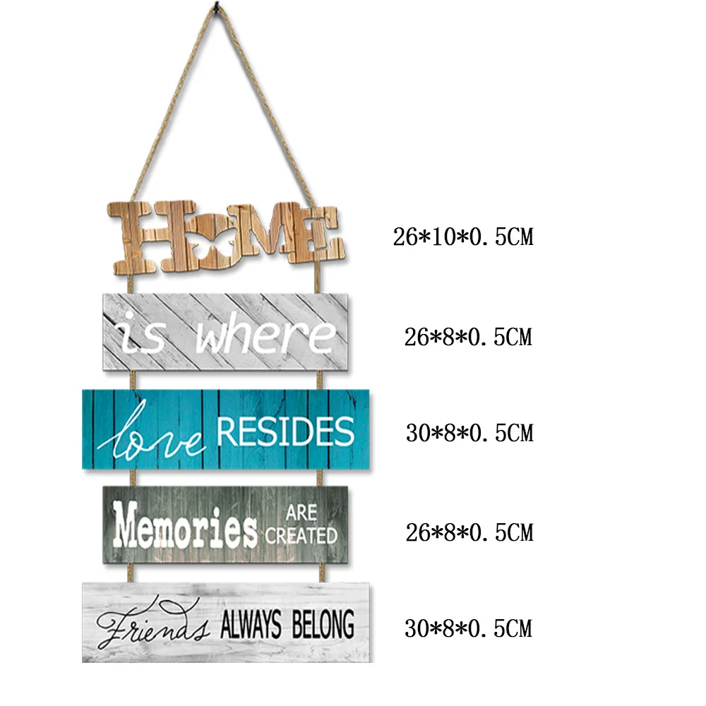 Nordic Picture Frame Home Decor Hangings Pictures Printings English Sign Decor Door Wooden Plaqu Welcome Door Signs For Home