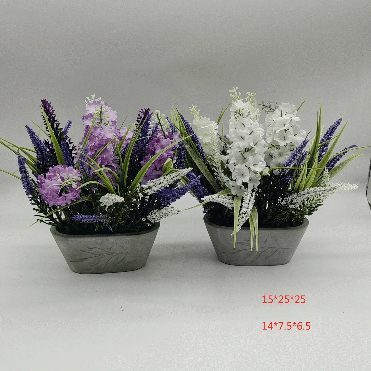 The Latest Design Grey Oval Style Home Decorative Plant Pot Indoor Cement Succulent Planter Pot Garden Pots for Plants