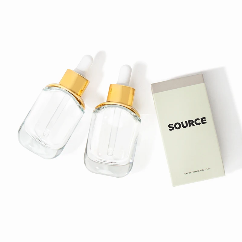 custom 15ml 30ml 50ml 100ml Cosmetic Packaging Glass Serum Bottles