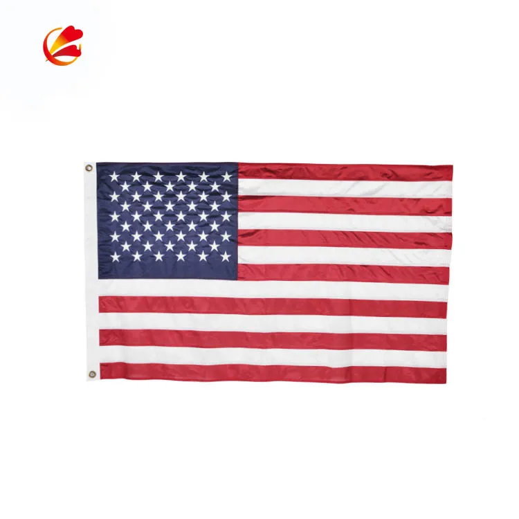 100D 300D Embroidery Stars Standard US Banner Flag Flying Embroidered Heavy Duty 3x5 American Flag Outside All Weather United States Flag