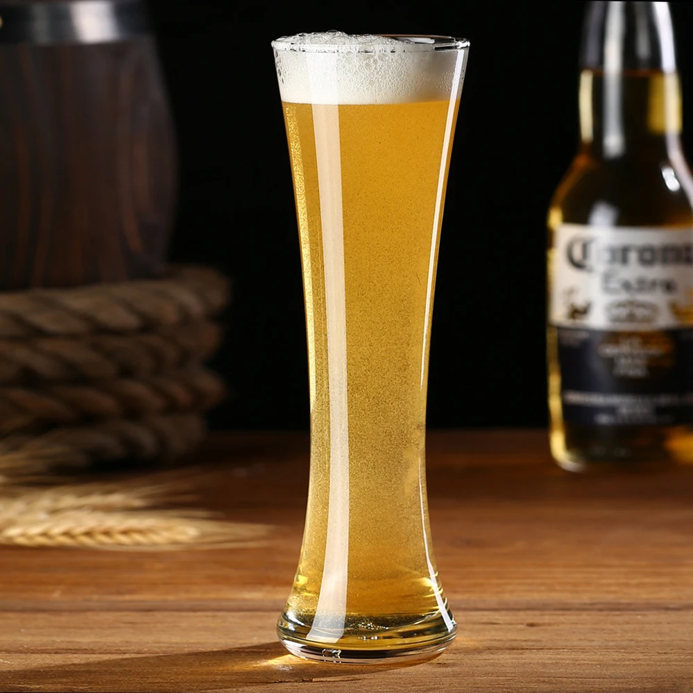 Customized hand blown crystal glass Tall Bar cocktail Juice beverage Pilsner glass Beer Glasses Cup