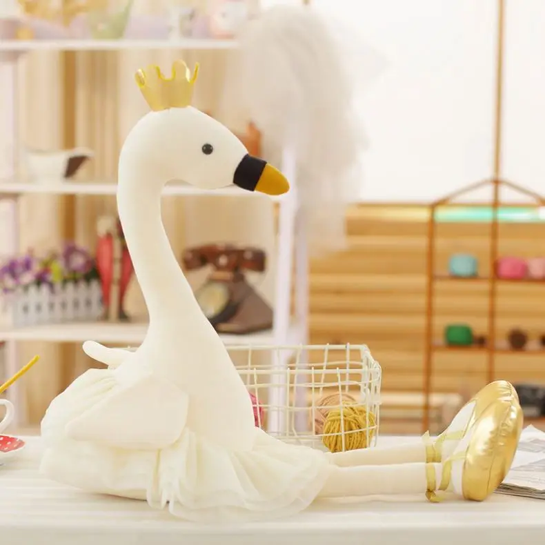 Custom Wholesale Cute Ballerina Flamingo Stuffed Plush Toys for Children Dance Ballet Swan Plushie Doll Bird Animal Peluche