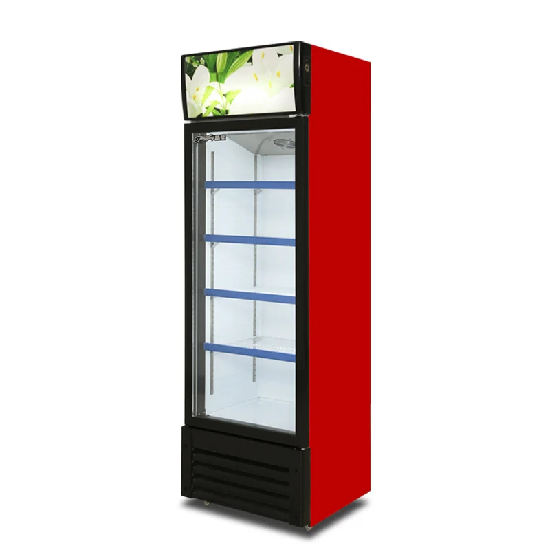 JINBEST Standard Display Refrigerator Cabinet Display Case Upright Refrigerator 1 Door Straight-cold