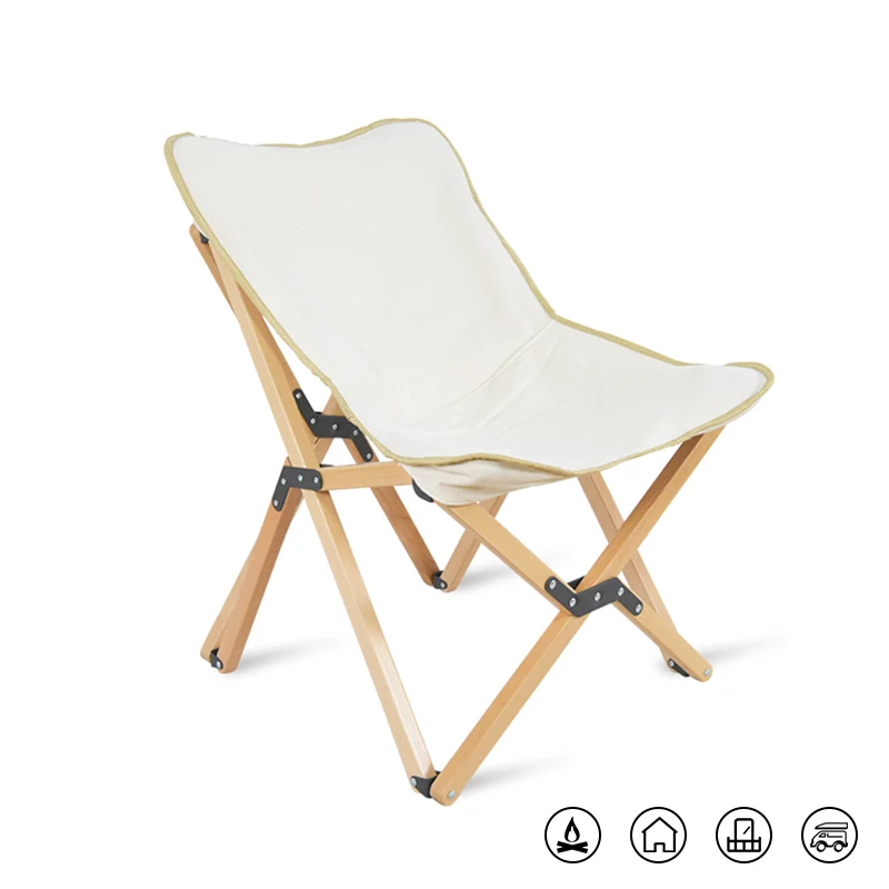 Оптовая продажа, индивидуальный портативный деревянный стул для пляжа и кемпинга для взрослых, складной, легкий