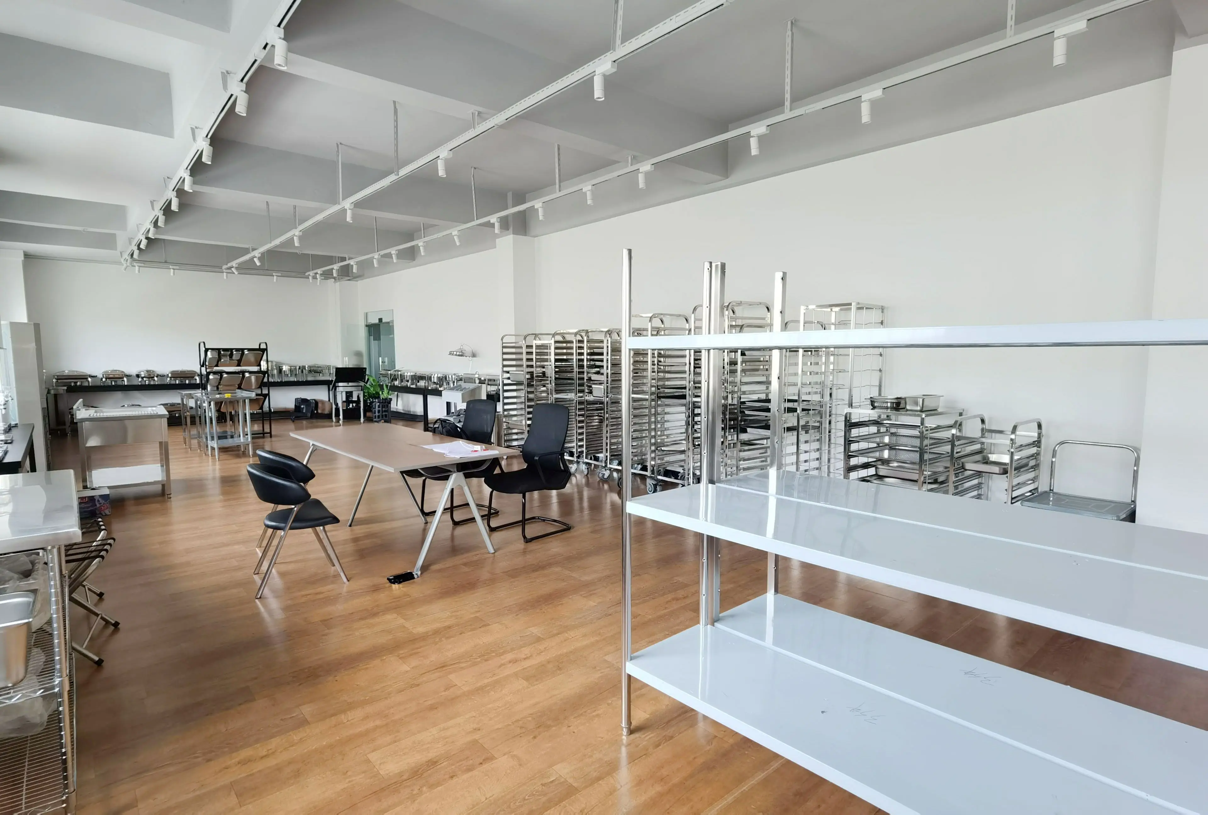 TT-BC333H 2.2M 2 Tier with Splashback Catering Restaurant Work Pre Table