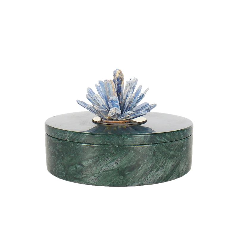 Высококачественная элегантная и красивая мраморная круглая коробка для хранения косметических
