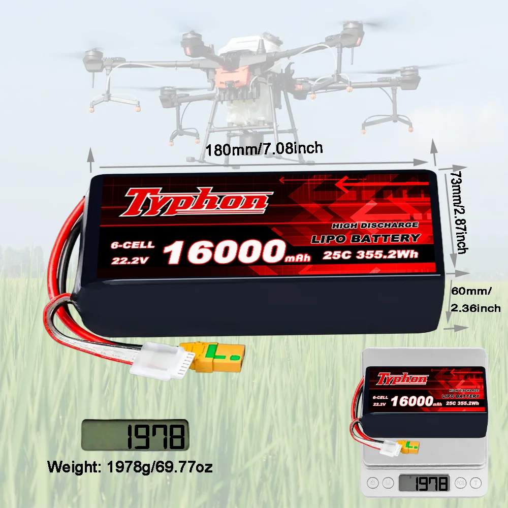 Factory Lipo Batterie/Cell/Bateria/Pil/Akku 16000Mah 22.2V 6S 25C High-Voltage Rc Battery For Electric Lawn Mower