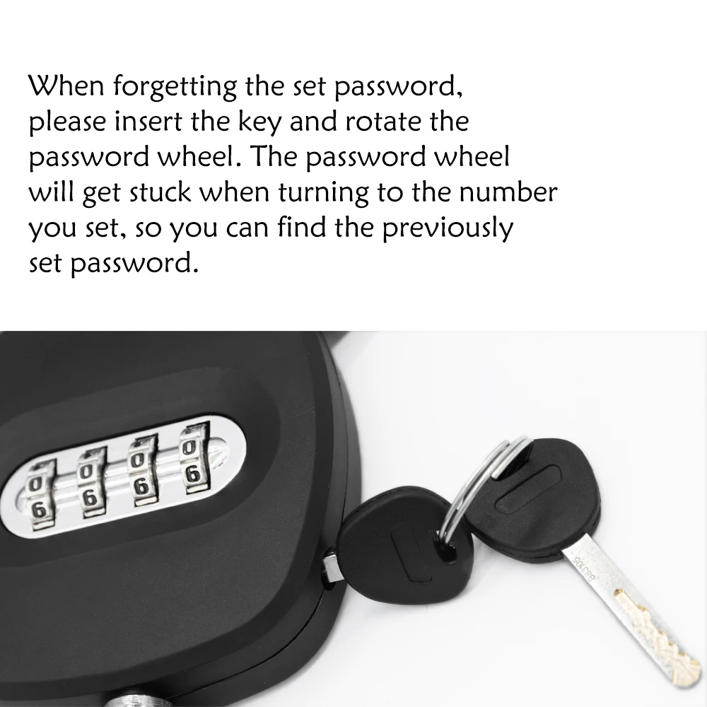 UMEDO Top Seller Universal Anti-Theft Motorcycle  Stainless Steel Chain Lock password handcuff lock for scooter electric adult