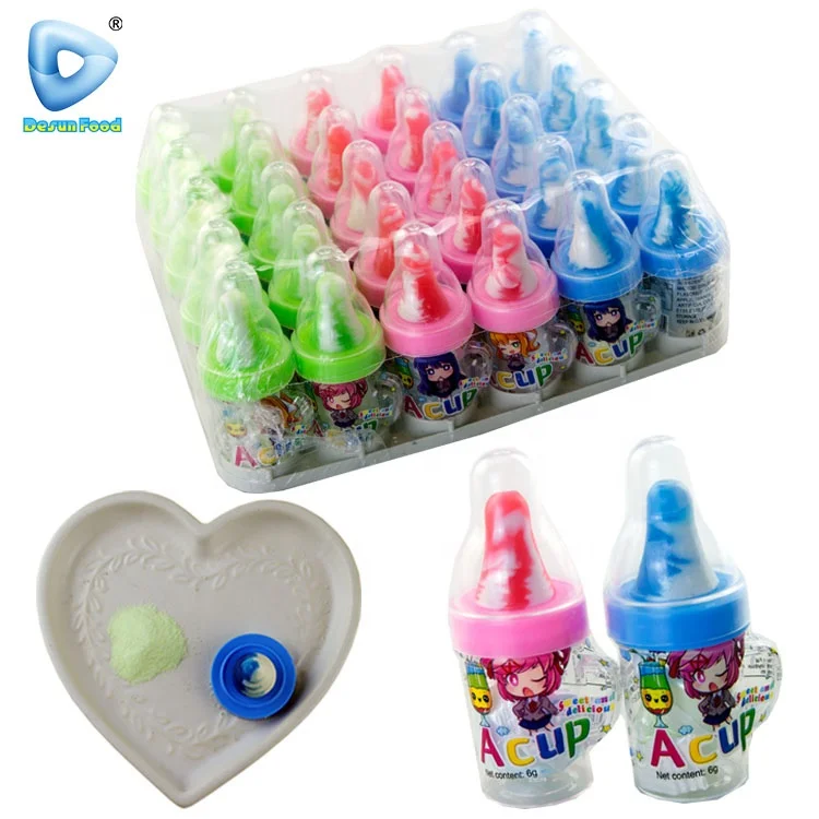 Wholesale Fruit flavor Nipple Lollipop Hard Candy With Sour Powder